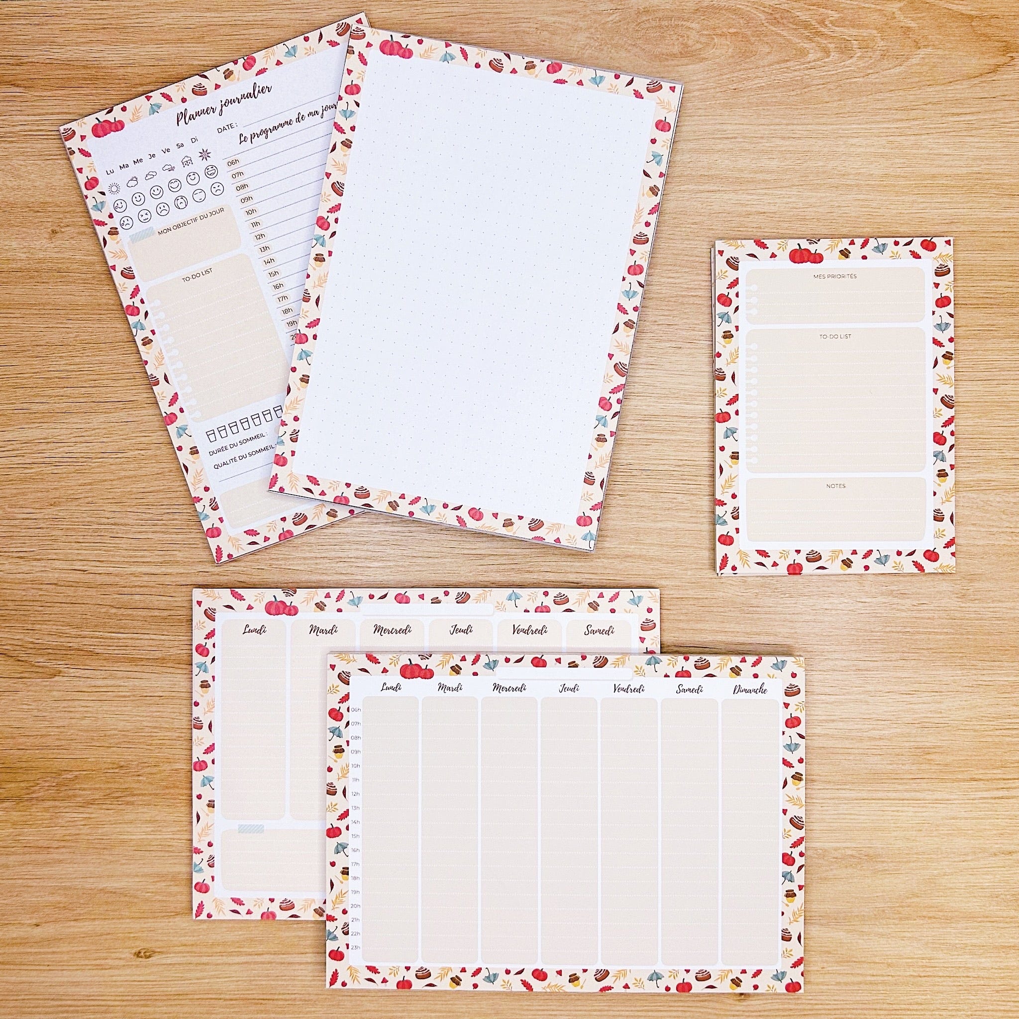 Lot de papeterie "Automne" - Bloc-notes
