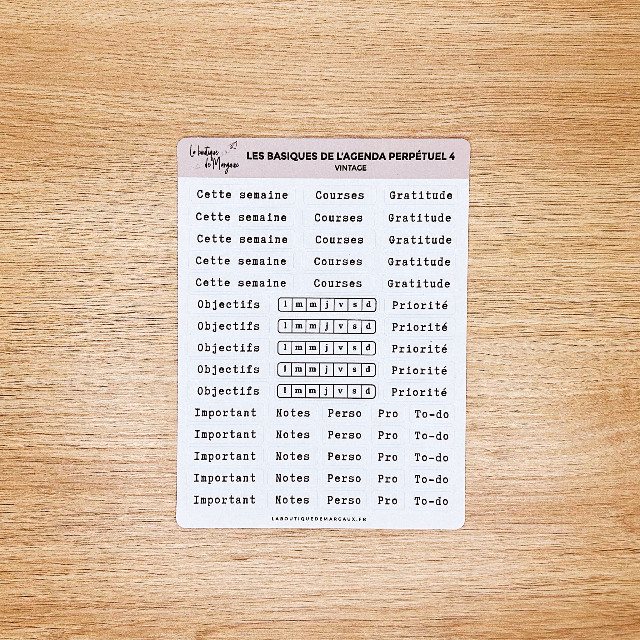 Lot "Les basiques de l'Agenda Perpétuel" - Stickers - Image 5